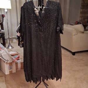 Laurence Kazar Black Beaded Wedding Dress